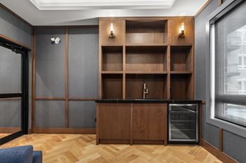 Kitchen with shelf